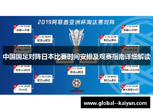 中国国足对阵日本比赛时间安排及观赛指南详细解读